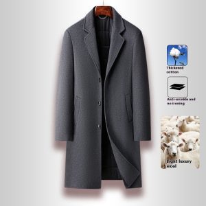 Men's Long Woolen Coat