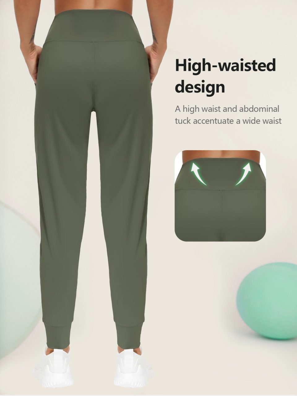 High Waist Yoga Pants with Pockets for Women