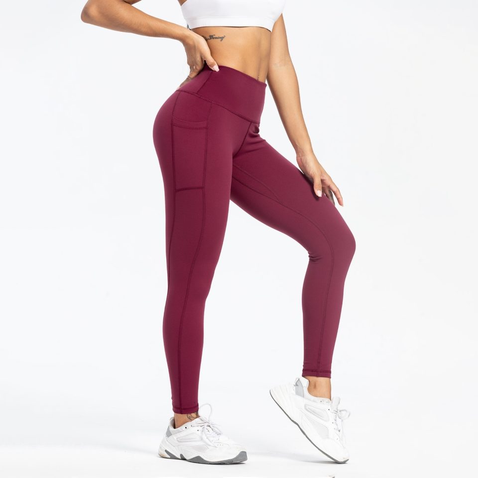 Women's Slim-Fit Pocket High Waist Yoga Pants - Perfect for Workouts & Sports