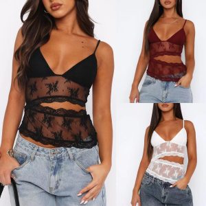 Lace Stitched Backless Bralette