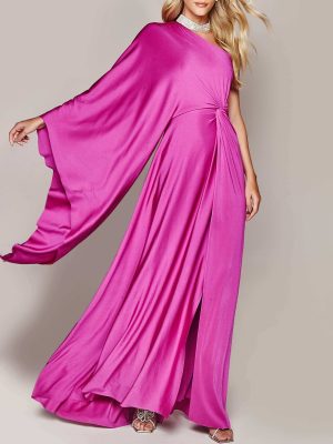 Women’s One Shoulder Twist Maxi Dress