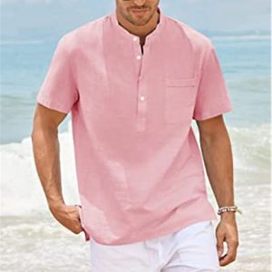 Men’s Plus Size Solid Color Shirt