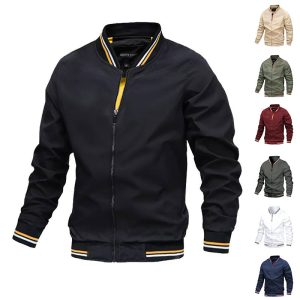 Men's Striped Zip-Up Jacket