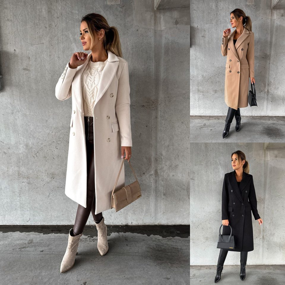 Women's Fashion Casual Woolen Coat