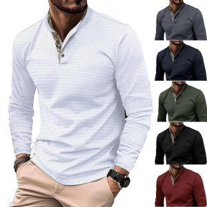 Men's Double Layer Lapel Polo Shirt