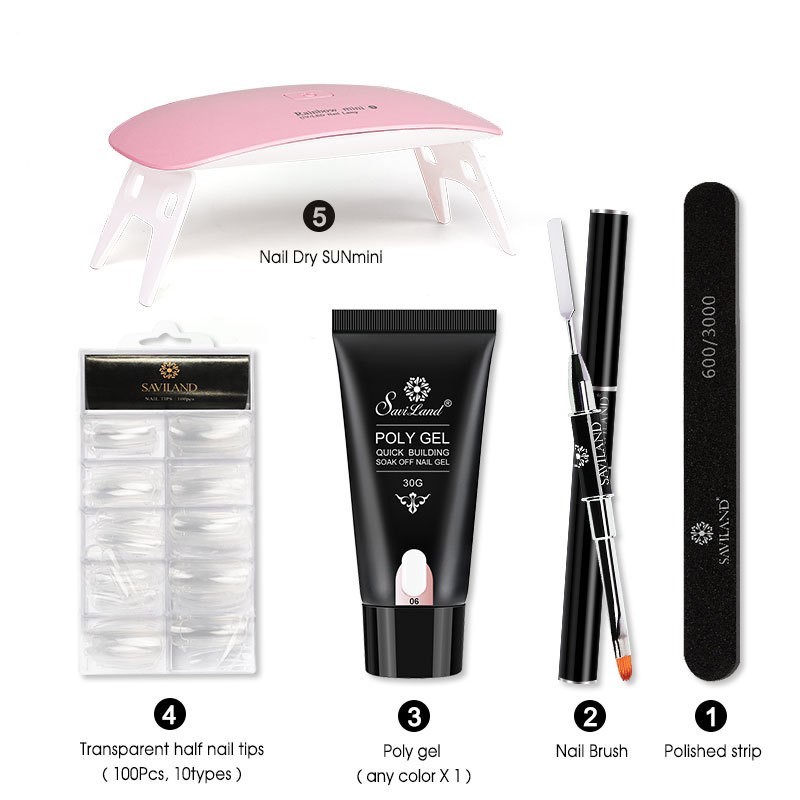 Quick Extension Crystal Gel Nail Set