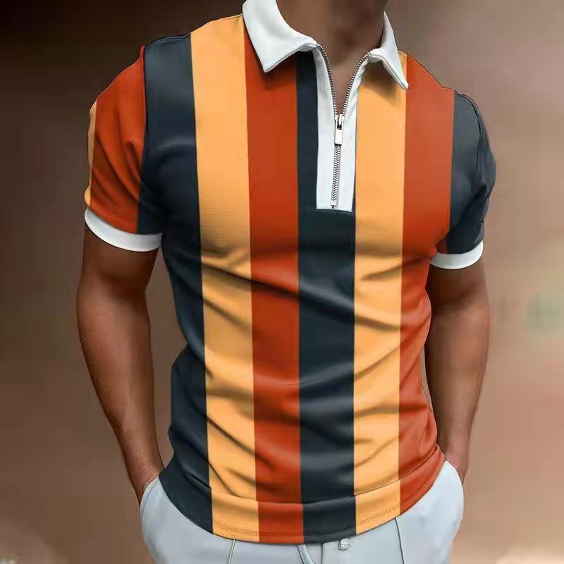 Men's Striped Polo Shirt