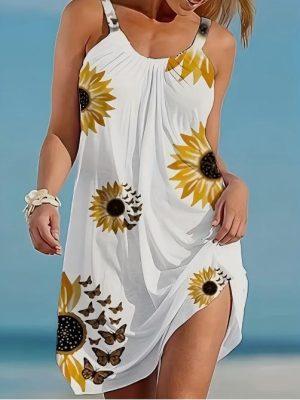 Plus Size Sunflower Camisole Dress