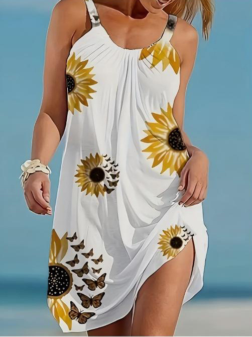 Plus Size Sunflower Camisole Dress